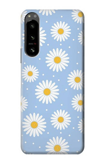 W3681 Daisy Flowers Pattern Hard Case and Leather Flip Case For Sony Xperia 5 IV