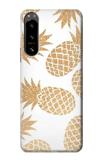W3718 Seamless Pineapple Hard Case and Leather Flip Case For Sony Xperia 5 IV