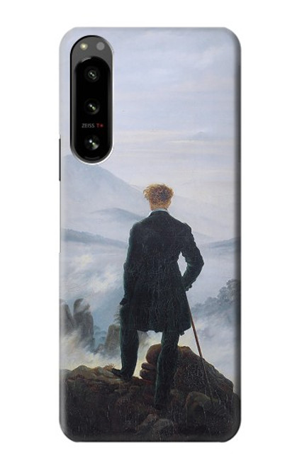 W3789 Wanderer above the Sea of Fog Hard Case and Leather Flip Case For Sony Xperia 5 IV
