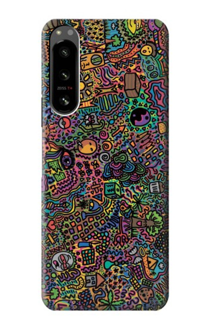 W3815 Psychedelic Art Hard Case and Leather Flip Case For Sony Xperia 5 IV