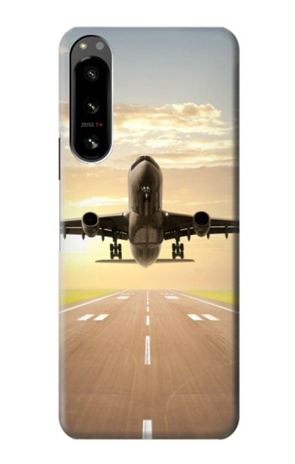 W3837 Airplane Take off Sunrise Hard Case and Leather Flip Case For Sony Xperia 5 IV