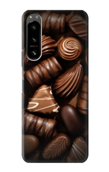 W3840 Dark Chocolate Milk Chocolate Lovers Hard Case and Leather Flip Case For Sony Xperia 5 IV