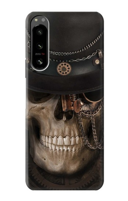 W3852 Steampunk Skull Hard Case and Leather Flip Case For Sony Xperia 5 IV