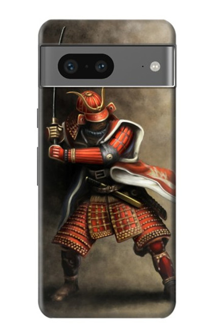 W0796 Japan Red Samurai Hard Case and Leather Flip Case For Google Pixel 7