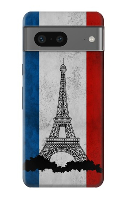 W2859 Vintage France Flag Eiffel Tower Hard Case and Leather Flip Case For Google Pixel 7