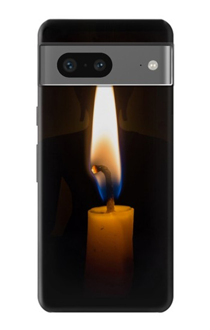 W3530 Buddha Candle Burning Hard Case and Leather Flip Case For Google Pixel 7
