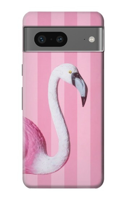 W3805 Flamingo Pink Pastel Hard Case and Leather Flip Case For Google Pixel 7