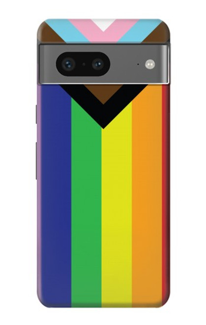 W3846 Pride Flag LGBT Hard Case and Leather Flip Case For Google Pixel 7