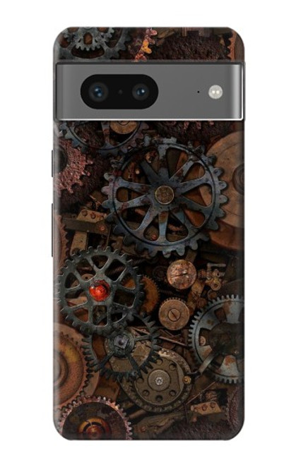 W3884 Steampunk Mechanical Gears Hard Case and Leather Flip Case For Google Pixel 7