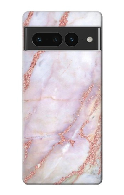 W3482 Soft Pink Marble Graphic Print Hard Case and Leather Flip Case For Google Pixel 7 Pro