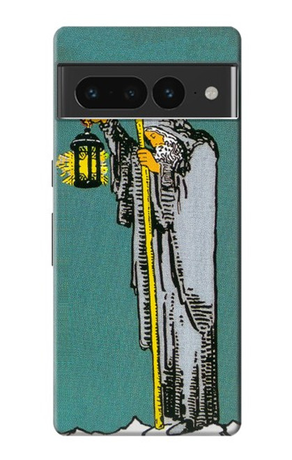 W3741 Tarot Card The Hermit Hard Case and Leather Flip Case For Google Pixel 7 Pro