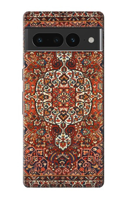 W3813 Persian Carpet Rug Pattern Hard Case and Leather Flip Case For Google Pixel 7 Pro