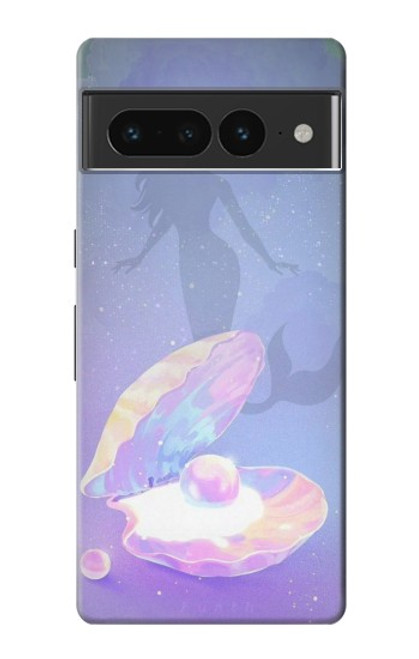 W3823 Beauty Pearl Mermaid Hard Case and Leather Flip Case For Google Pixel 7 Pro