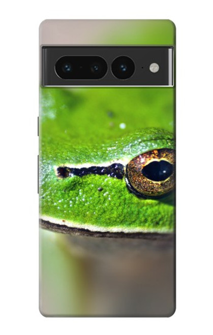 W3845 Green frog Hard Case and Leather Flip Case For Google Pixel 7 Pro