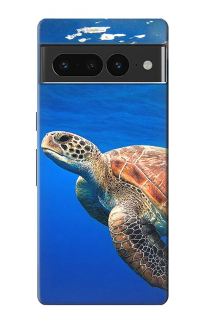 W3898 Sea Turtle Hard Case and Leather Flip Case For Google Pixel 7 Pro