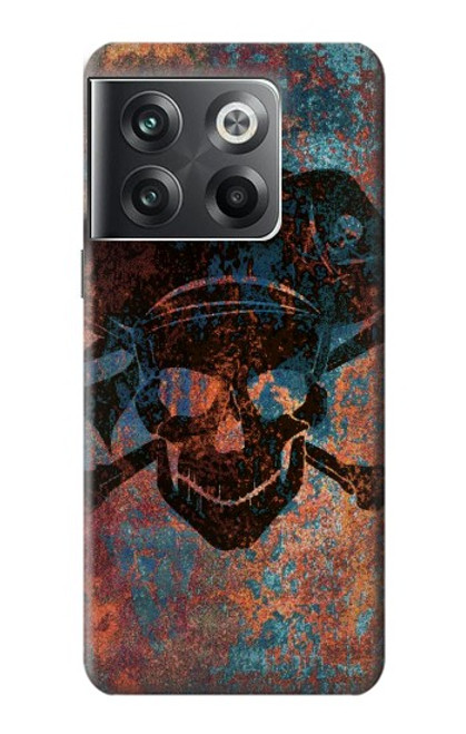 W3895 Pirate Skull Metal Hard Case and Leather Flip Case For OnePlus Ace Pro