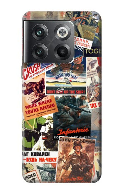 W3905 Vintage Army Poster Hard Case and Leather Flip Case For OnePlus Ace Pro