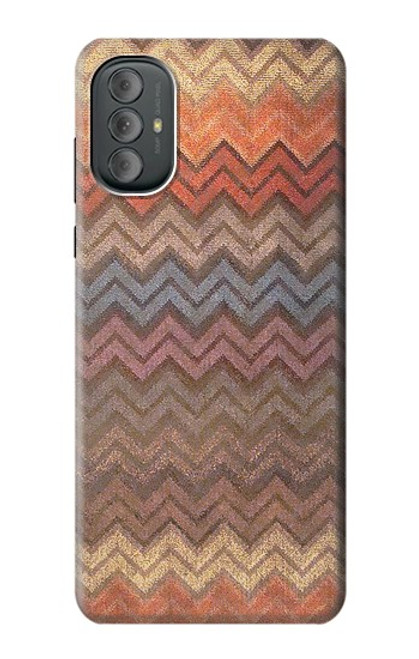 W3752 Zigzag Fabric Pattern Graphic Printed Hard Case and Leather Flip Case For Motorola Moto G Power 2022, G Play 2023