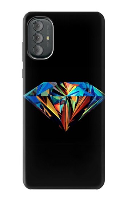 W3842 Abstract Colorful Diamond Hard Case and Leather Flip Case For Motorola Moto G Power 2022, G Play 2023