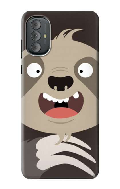 W3855 Sloth Face Cartoon Hard Case and Leather Flip Case For Motorola Moto G Power 2022, G Play 2023