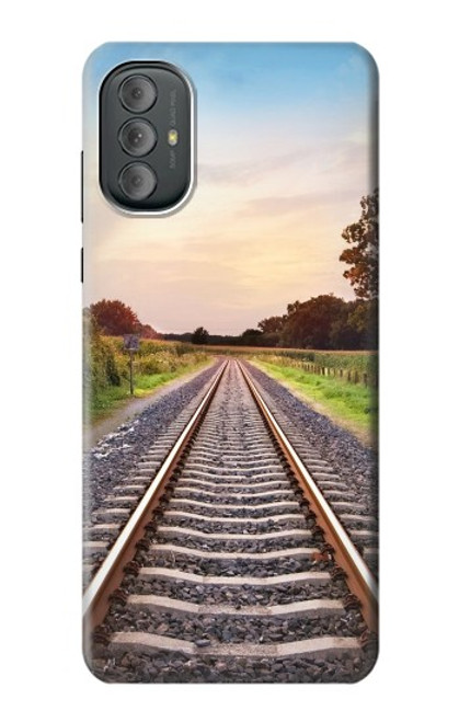 W3866 Railway Straight Train Track Hard Case and Leather Flip Case For Motorola Moto G Power 2022, G Play 2023