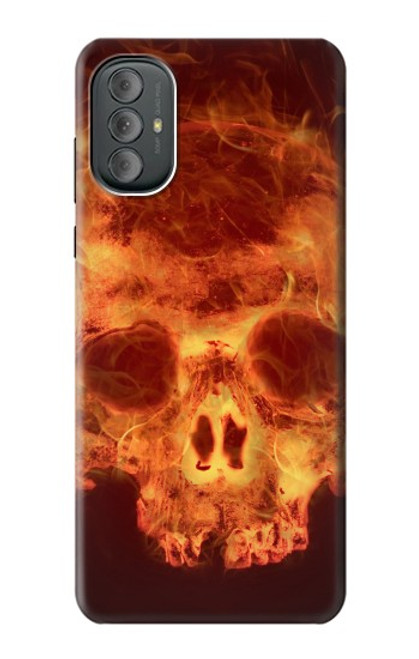 W3881 Fire Skull Hard Case and Leather Flip Case For Motorola Moto G Power 2022, G Play 2023