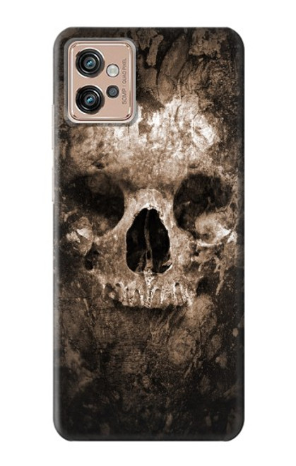 W0552 Skull Hard Case and Leather Flip Case For Motorola Moto G32