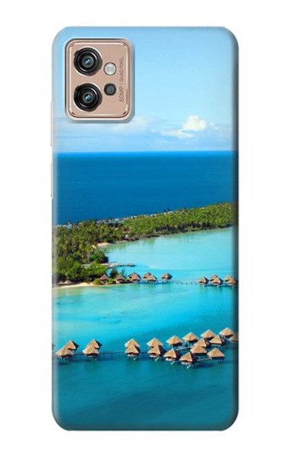 W0844 Bora Bora Island Hard Case and Leather Flip Case For Motorola Moto G32