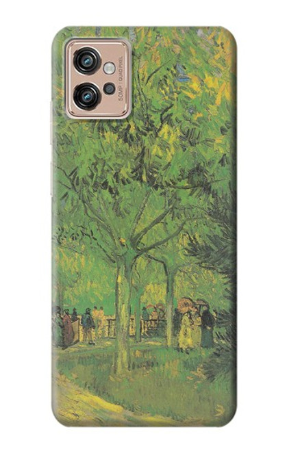 W3748 Van Gogh A Lane in a Public Garden Hard Case and Leather Flip Case For Motorola Moto G32