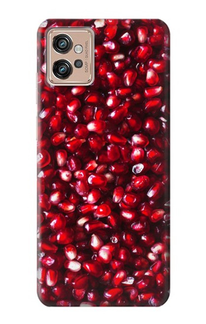 W3757 Pomegranate Hard Case and Leather Flip Case For Motorola Moto G32