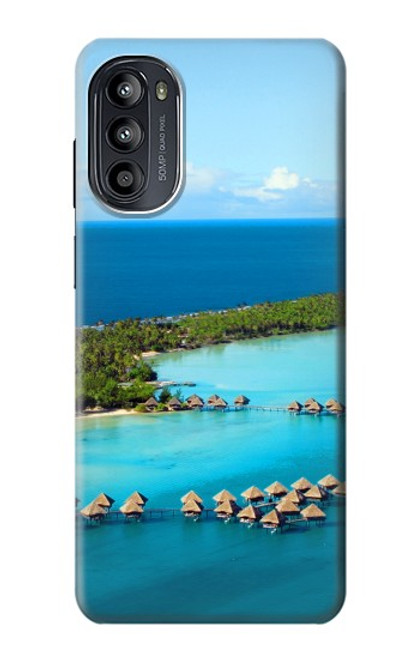 W0844 Bora Bora Island Hard Case and Leather Flip Case For Motorola Moto G52, G82 5G
