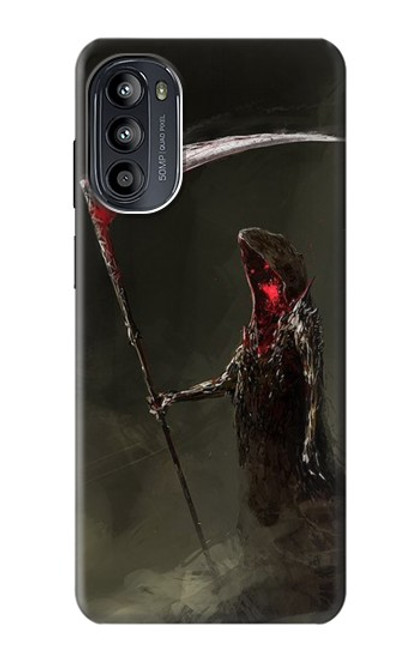 W1319 Grim Reaper Death Scythe Hard Case and Leather Flip Case For Motorola Moto G52, G82 5G