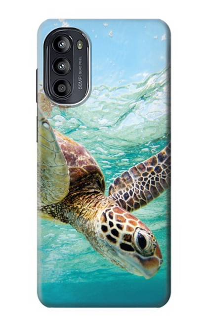 W1377 Ocean Sea Turtle Hard Case and Leather Flip Case For Motorola Moto G52, G82 5G