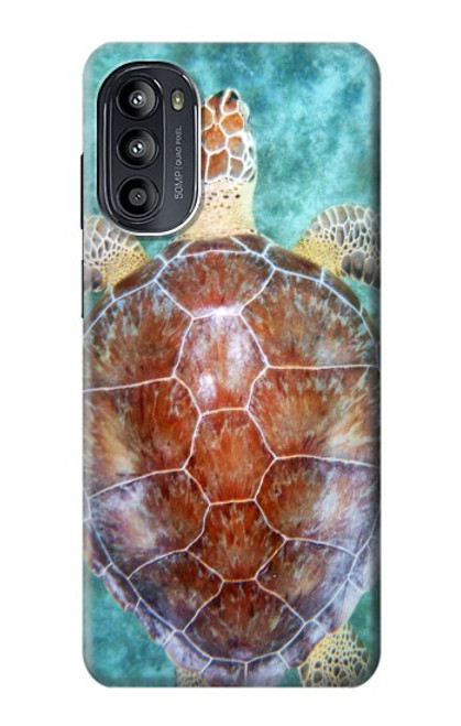 W1424 Sea Turtle Hard Case and Leather Flip Case For Motorola Moto G52, G82 5G