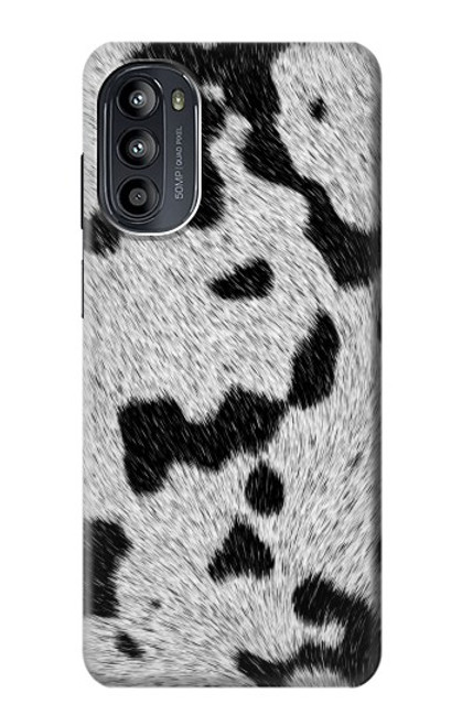 W2170 Cow Fur Texture Graphic Printed Hard Case and Leather Flip Case For Motorola Moto G52, G82 5G