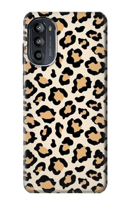 W3374 Fashionable Leopard Seamless Pattern Hard Case and Leather Flip Case For Motorola Moto G52, G82 5G