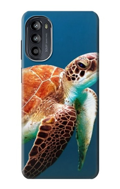 W3497 Green Sea Turtle Hard Case and Leather Flip Case For Motorola Moto G52, G82 5G