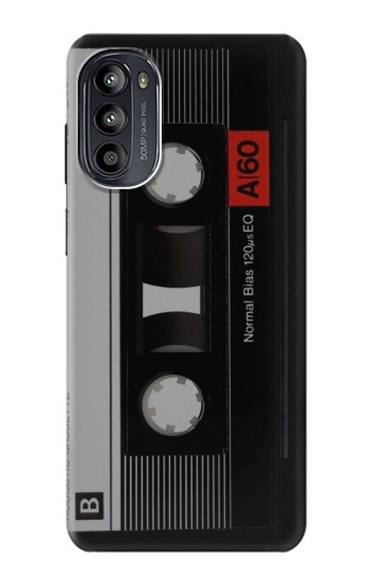 W3516 Vintage Cassette Tape Hard Case and Leather Flip Case For Motorola Moto G52, G82 5G
