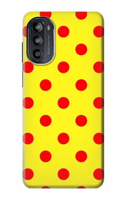 W3526 Red Spot Polka Dot Hard Case and Leather Flip Case For Motorola Moto G52, G82 5G