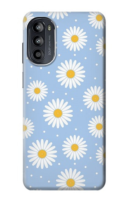 W3681 Daisy Flowers Pattern Hard Case and Leather Flip Case For Motorola Moto G52, G82 5G