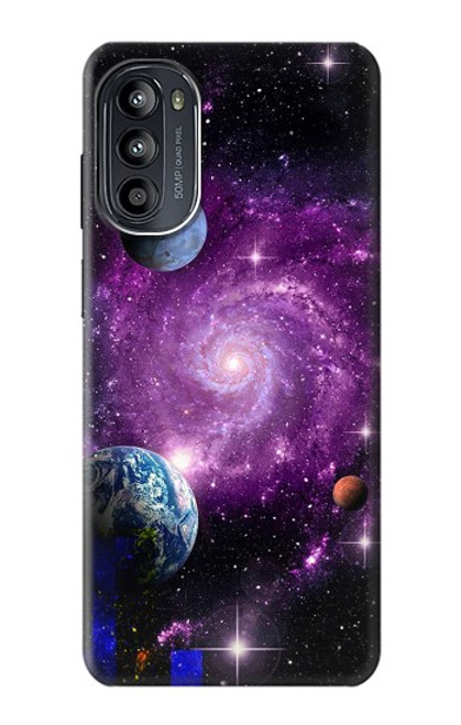 W3689 Galaxy Outer Space Planet Hard Case and Leather Flip Case For Motorola Moto G52, G82 5G