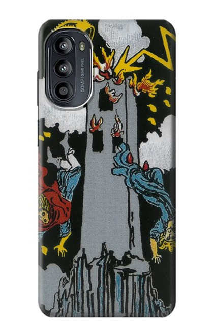 W3745 Tarot Card The Tower Hard Case and Leather Flip Case For Motorola Moto G52, G82 5G