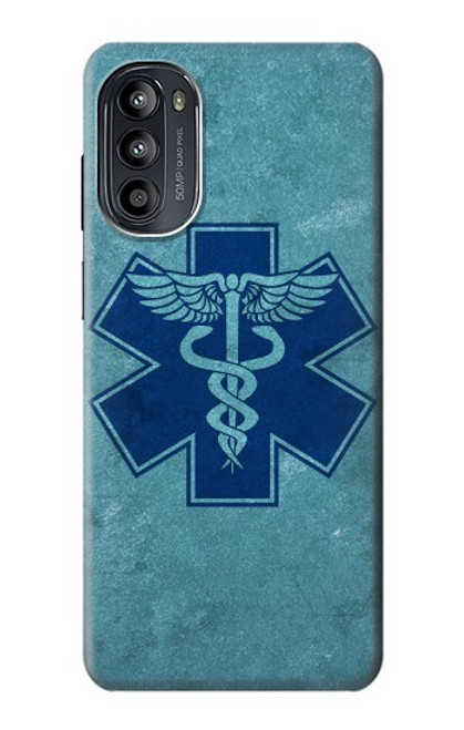 W3824 Caduceus Medical Symbol Hard Case and Leather Flip Case For Motorola Moto G52, G82 5G