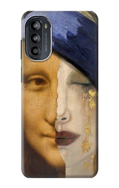 W3853 Mona Lisa Gustav Klimt Vermeer Hard Case and Leather Flip Case For Motorola Moto G52, G82 5G