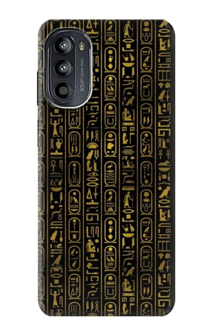 W3869 Ancient Egyptian Hieroglyphic Hard Case and Leather Flip Case For Motorola Moto G52, G82 5G