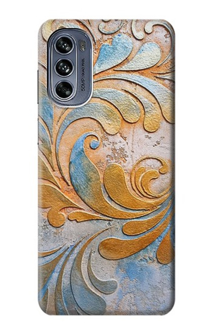 W3875 Canvas Vintage Rugs Hard Case and Leather Flip Case For Motorola Moto G62 5G