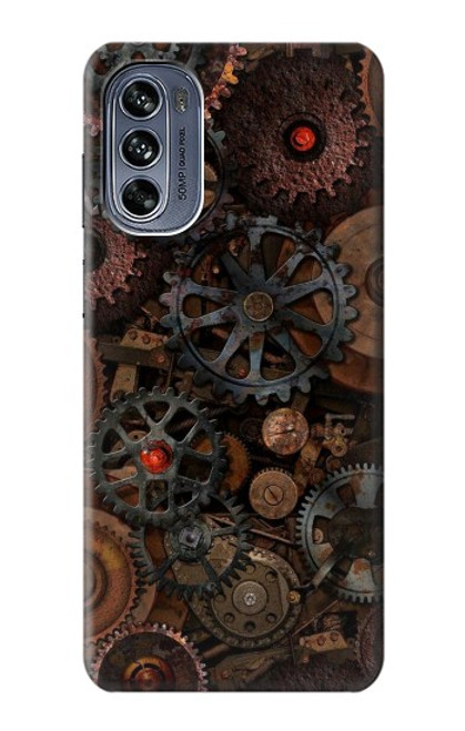 W3884 Steampunk Mechanical Gears Hard Case and Leather Flip Case For Motorola Moto G62 5G