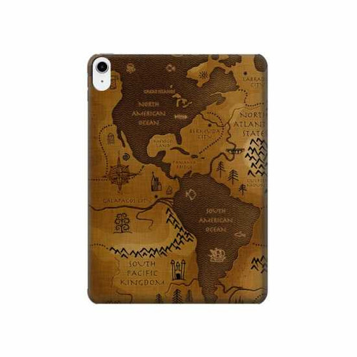 W2861 Antique World Map Tablet Hard Case For iPad 10.9 (2022)