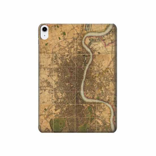 W3230 Vintage Map of London Tablet Hard Case For iPad 10.9 (2022)