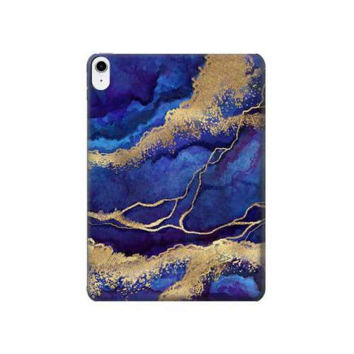 W3906 Navy Blue Purple Marble Tablet Hard Case For iPad 10.9 (2022)